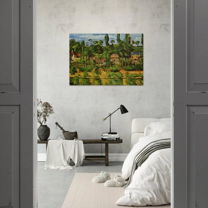 The Chateau de Medan - Paul Cézanne Brushed Aluminum Print - 70x100 cm / 28x40 inches | Paul Cézanne Aluminum Print | Paul Cézanne Prints