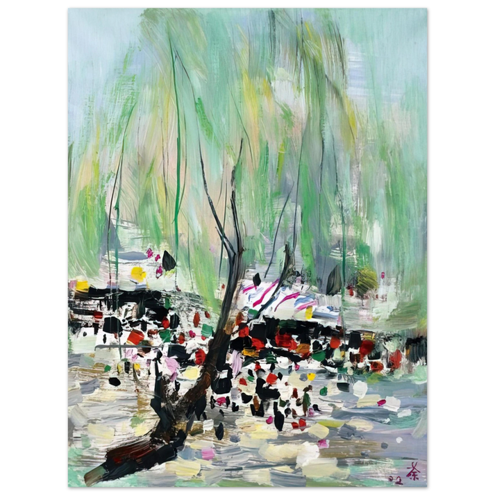 Wu Guanzhong - Love in Fangzhuang - 2002  75x100 cm / 30x40inches Fine Art Poster