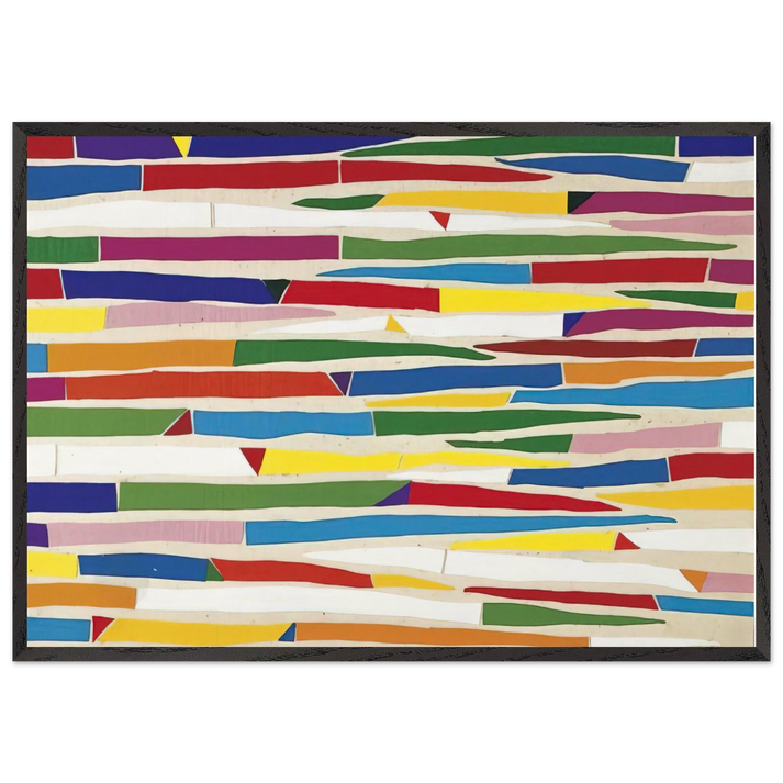 Composite - Color Field Painting - Piero Dorazio 70x100 cm / 28x40 inches Framed Art Print – Black Wooden Frame