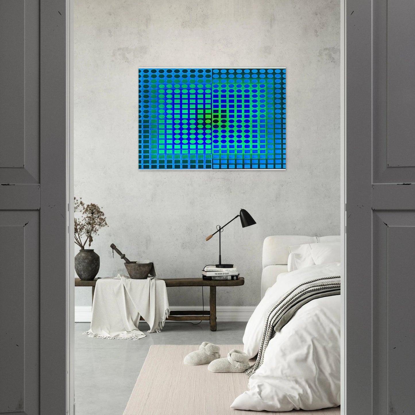 Zoeld V - 1967 - Victor Vasarely Brushed Aluminum Print - 70x100 cm / 28x40 inches | Victor Vasarely Aluminum Print | Victor Vasarely Prints