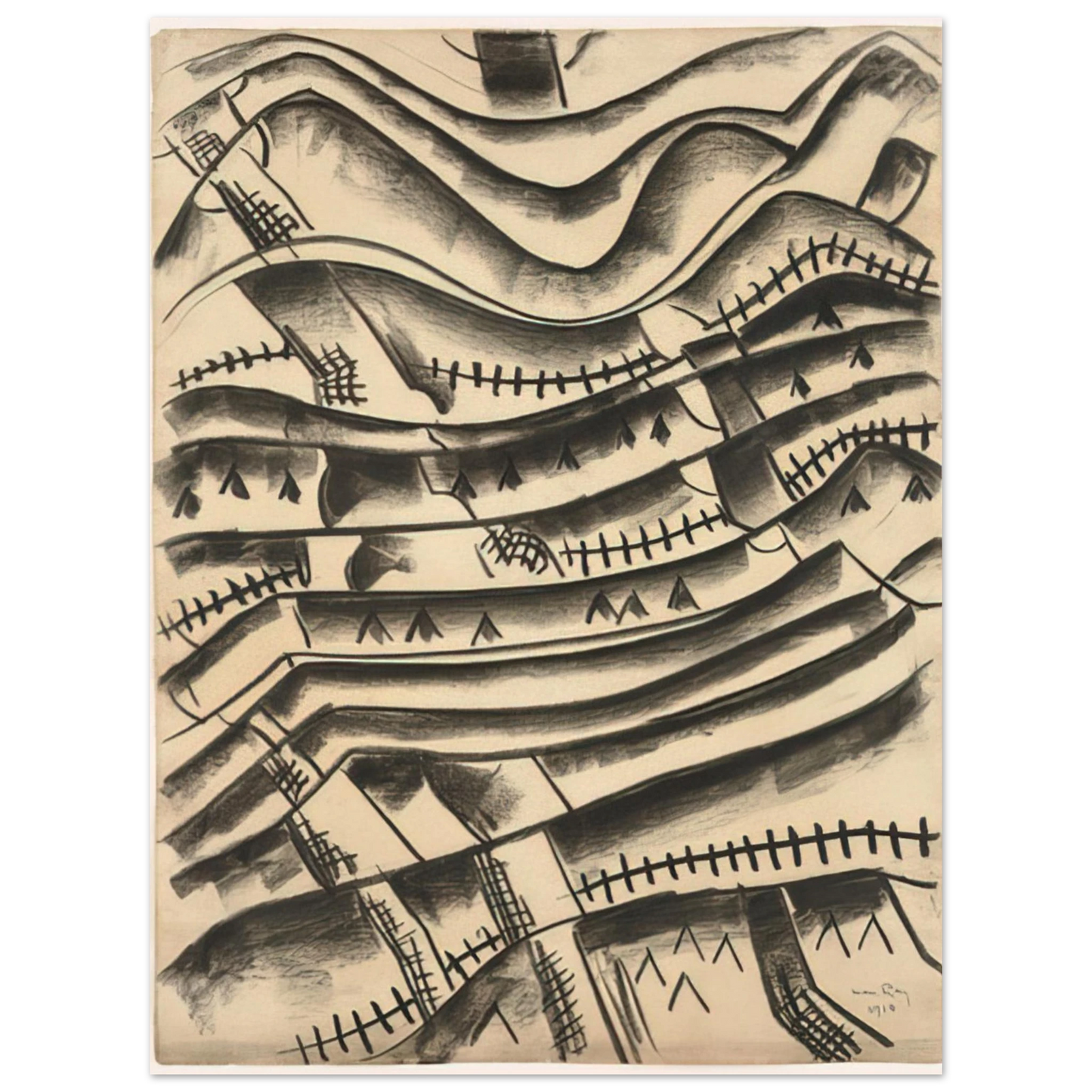 Man Ray - RIDGEFIELD LANDSCAPE  75x100 cm / 30x40inches Fine Art Poster