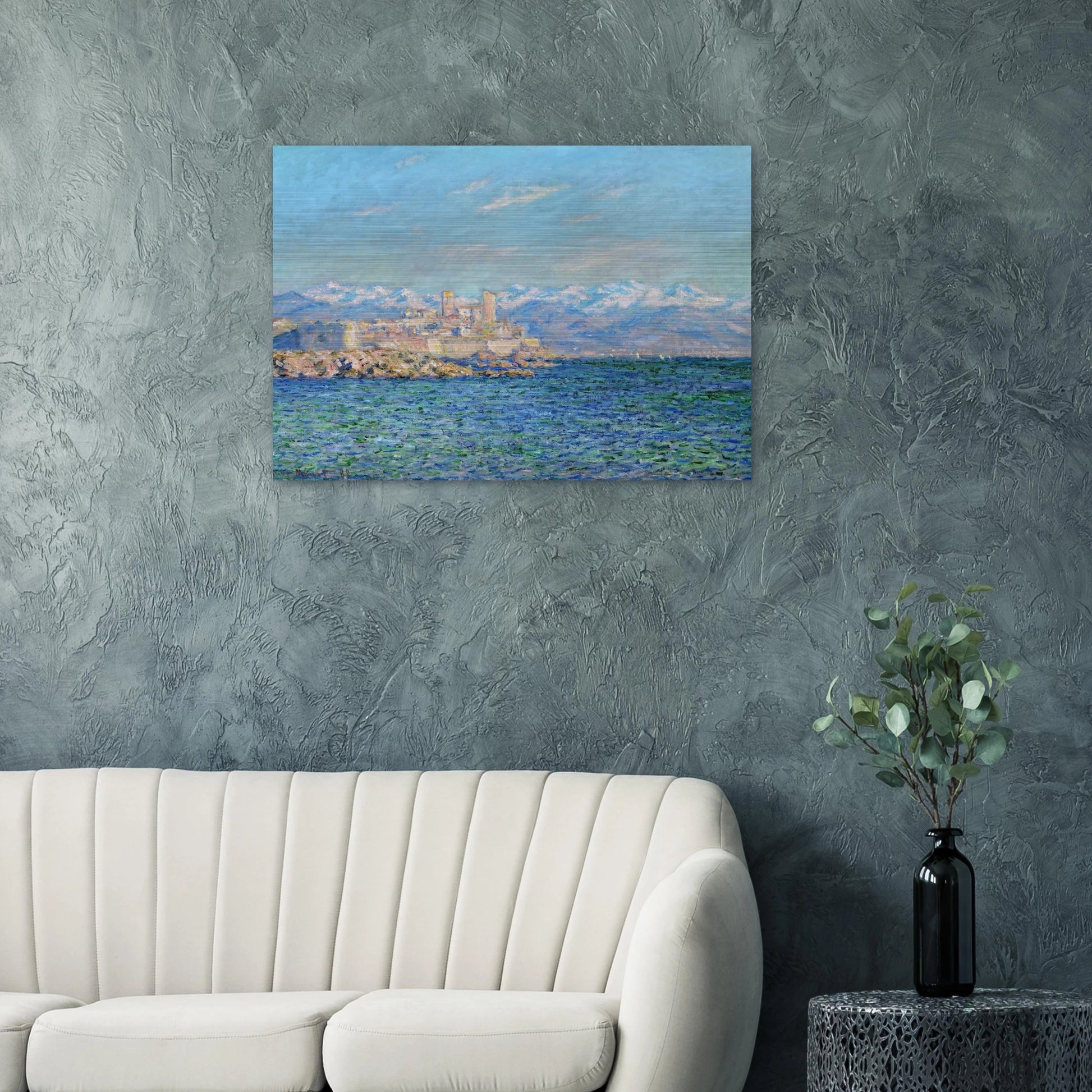 Antibes, Afternoon Effect - claude monet Brushed Aluminum Print - 70x100 cm / 28x40 inches | claude monet Aluminum Print | claude monet Prints
