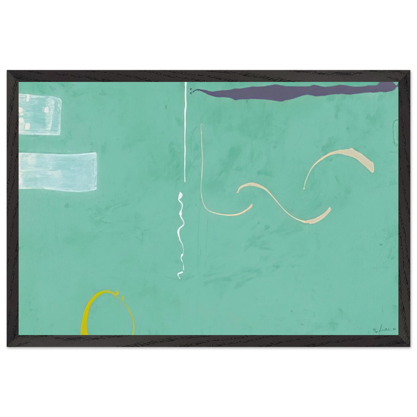 Helen Frankenthaler - Tahiti - 1989 Wall art - 30x45 cm / 12x18 inches - Premium Wooden Framed Poster With Fine Art Paper-canvas - Black frame
