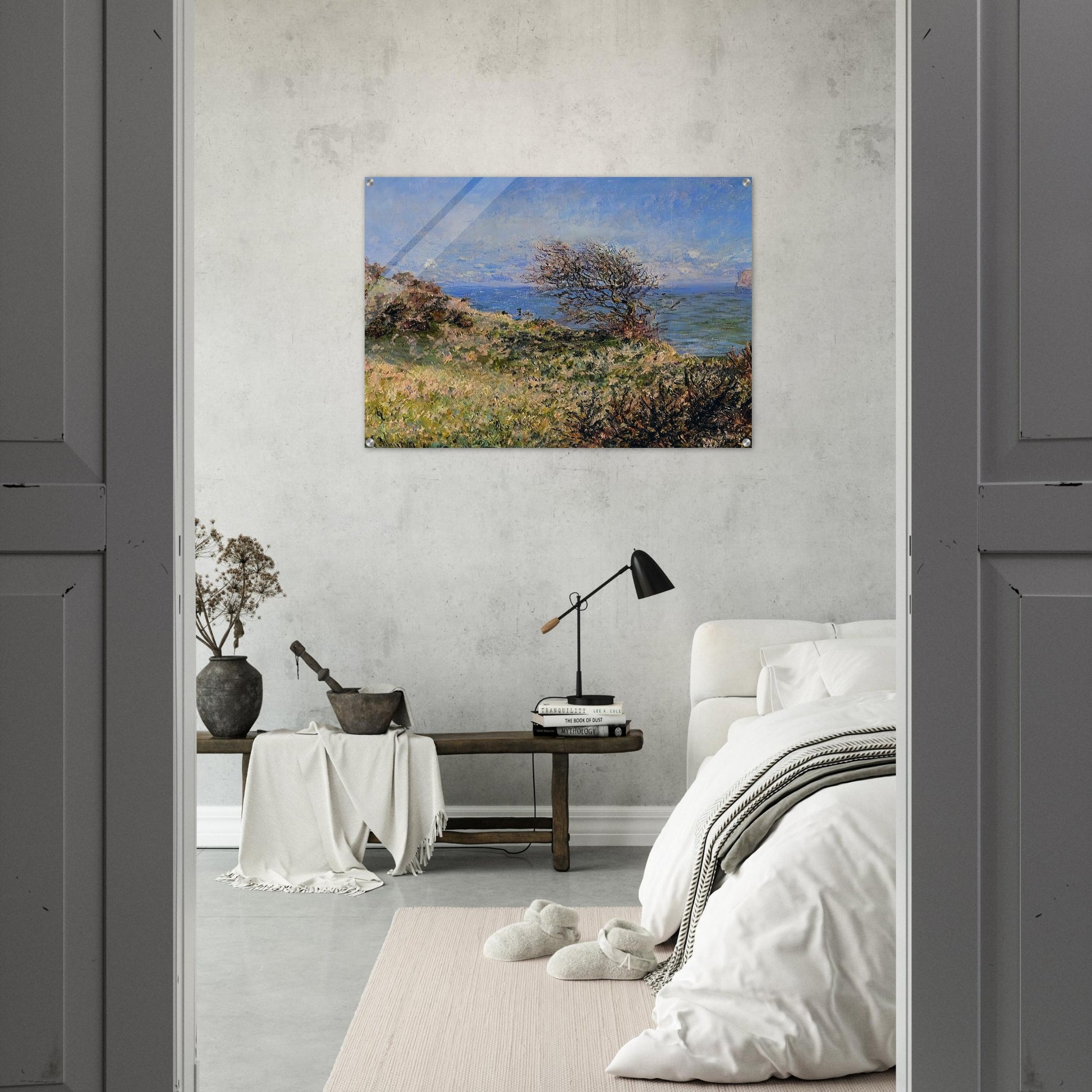 On the Cliff at Fecamp - claude monet Acrylic Print - 70x100 cm / 28x40″ inches