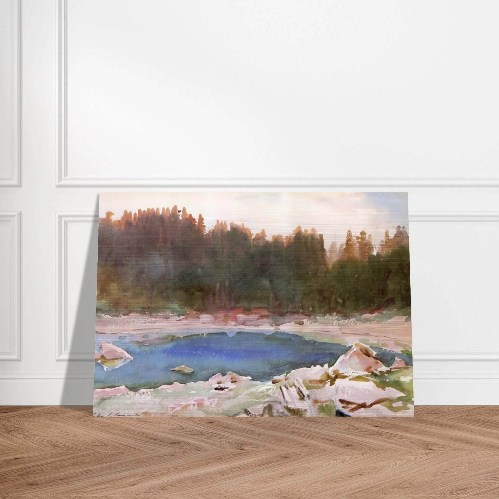 Lake in the Tyrol - John Singer Sargent Brushed Aluminum Print - 70x100 cm / 28x40 inches | John Singer Sargent Aluminum Print | John Singer Sargent Prints