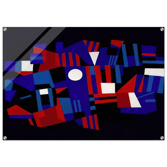 Red and Blue Composition - 1941 - Ad Reinhardt Acrylic Print - 70x100 cm / 28x40″ inches