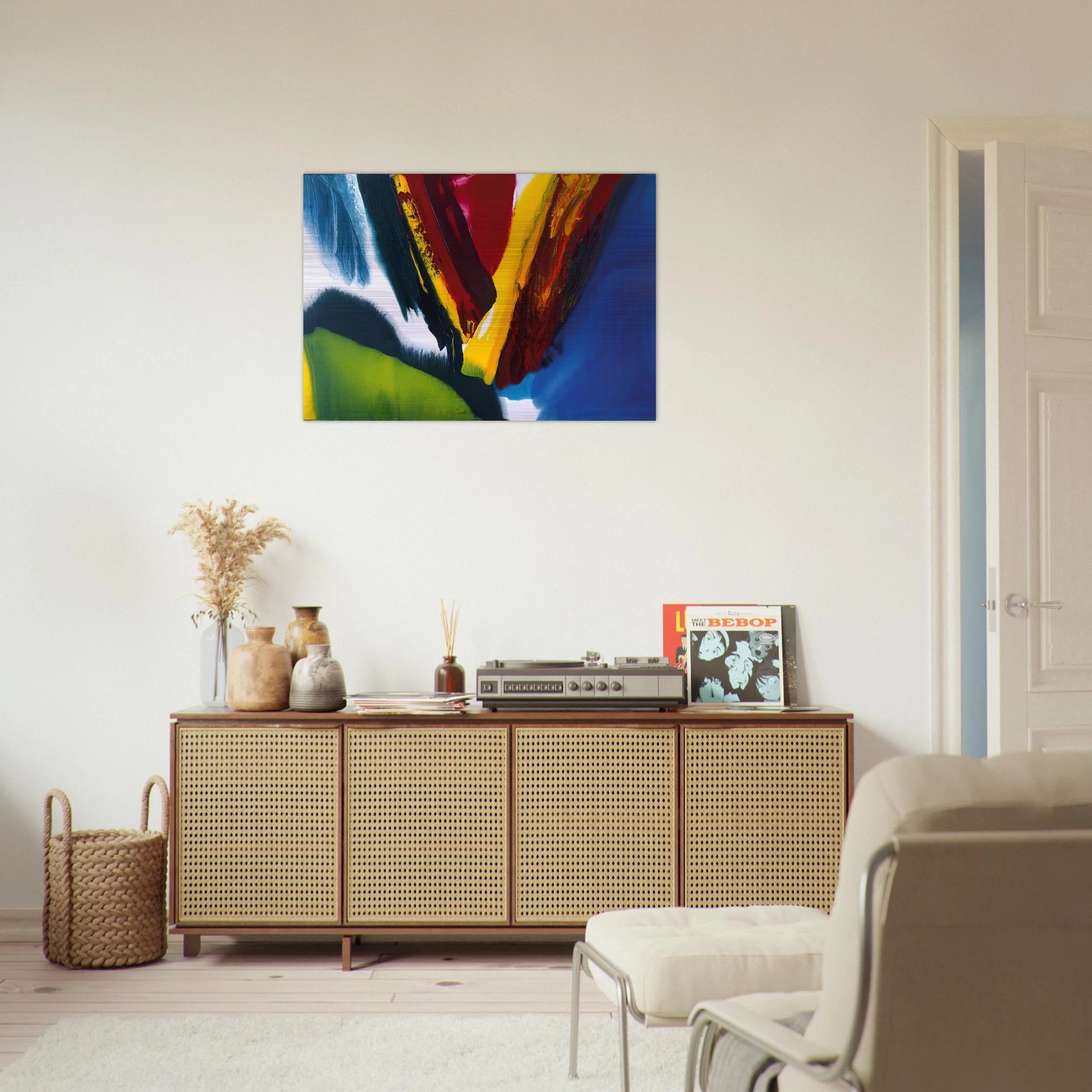 Phenomena Intervening Mantle - 2006 - Paul Jenkins Brushed Aluminum Print - 70x100 cm / 28x40 inches | Paul Jenkins Aluminum Print | Paul Jenkins Prints
