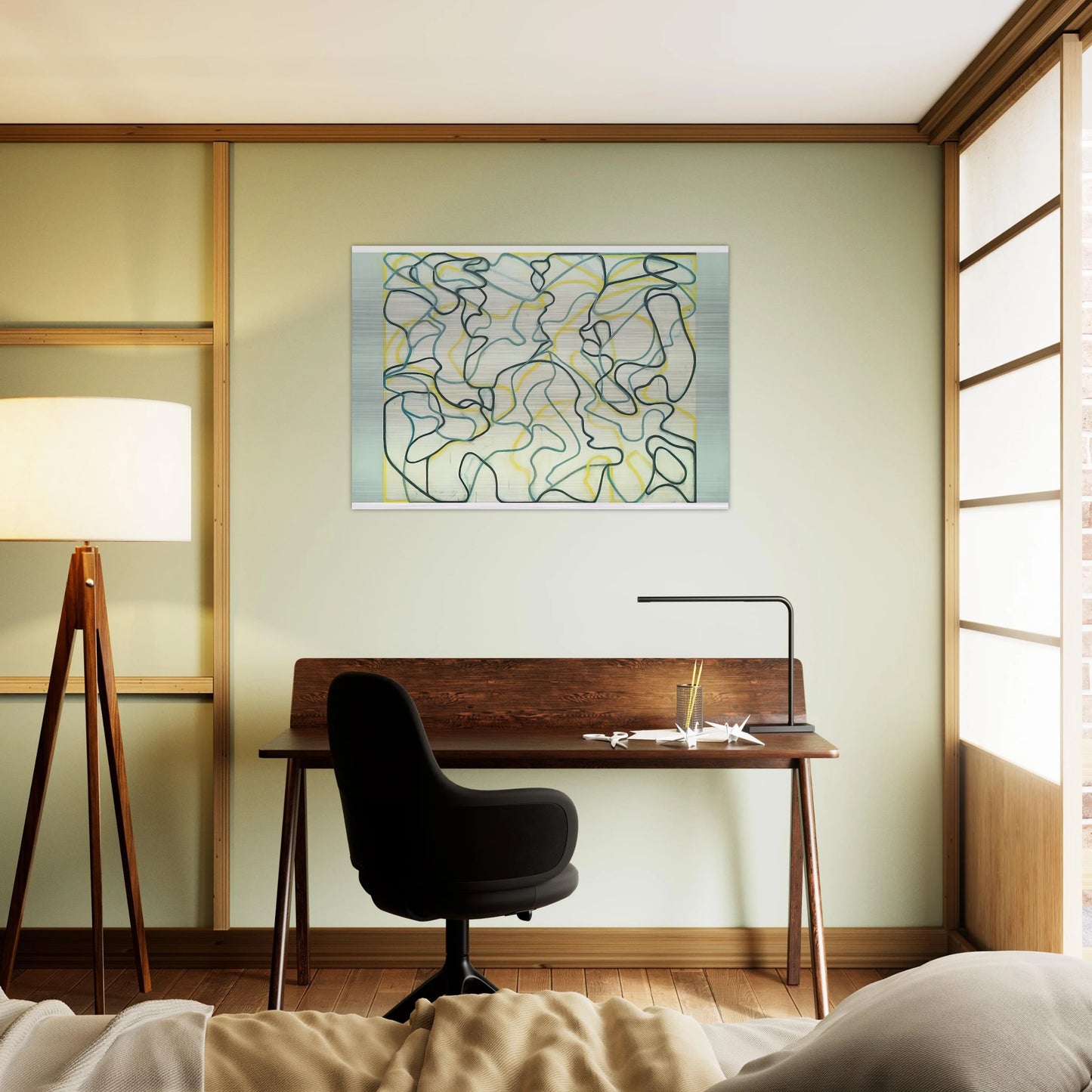 Second Letter Zen Spring - 2009 - Brice Marden Brushed Aluminum Print - 70x100 cm / 28x40 inches | Brice Marden Aluminum Print | Brice Marden Prints