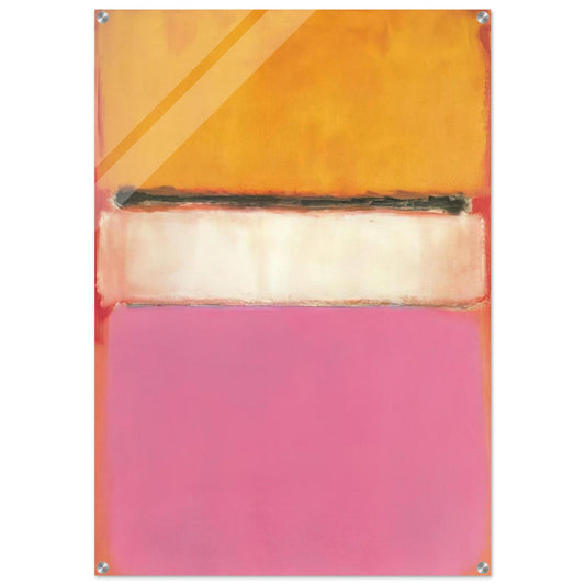 White Center Yellow, Pink and Lavender on Rose - 1950 - Mark Rothko Acrylic Print - 70x100 cm / 28x40″ inches | Mark Rothko Wall Art | Mark Rothko Prints