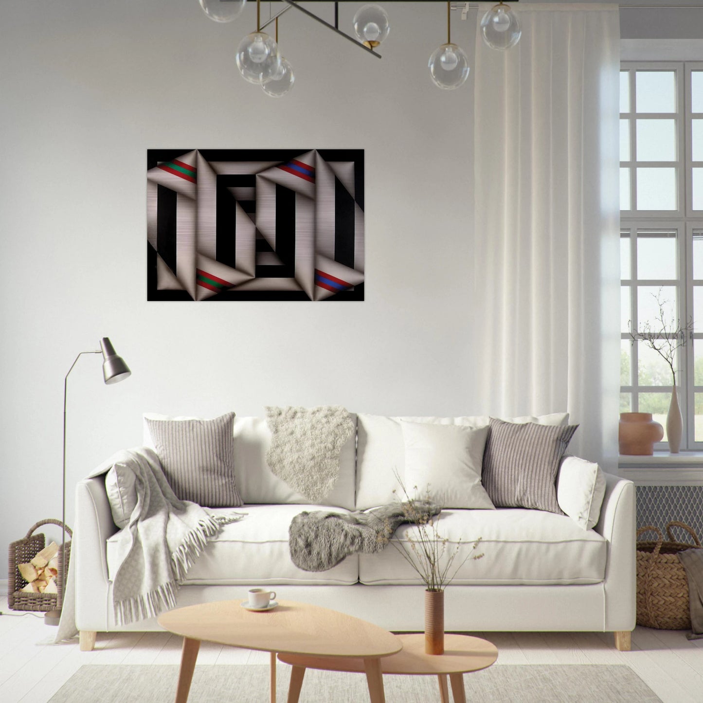 Omelemo II - 1981 - Omar Rayo Brushed Aluminum Print - 70x100 cm / 28x40 inches | Omar Rayo Aluminum Print | Omar Rayo Prints