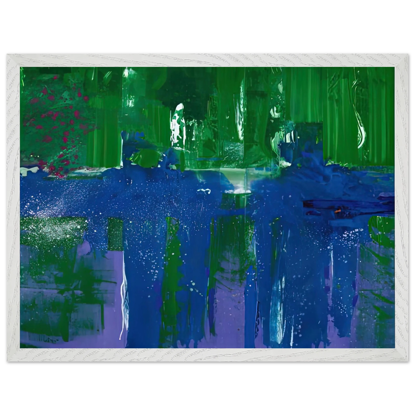 Helen Frankenthaler - Grotto, 1990- Wall Art - 21x29.7 cm / 8x12" - Premium Wooden Framed Poster With Fine Art Paper-canvas - Black frame