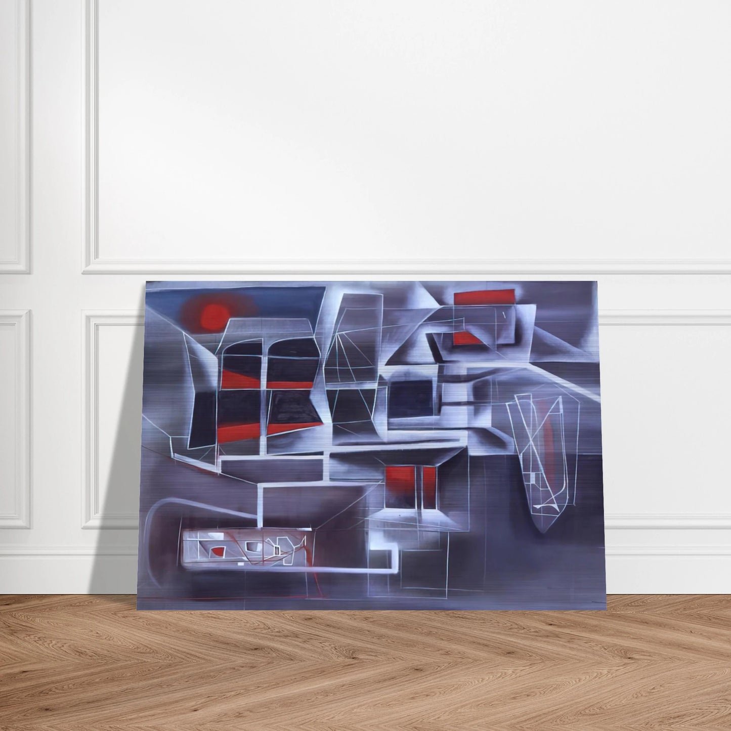 Night Subway - 1948 - Jimmy Ernst Brushed Aluminum Print - 70x100 cm / 28x40 inches | Jimmy Ernst Aluminum Print | Jimmy Ernst Prints