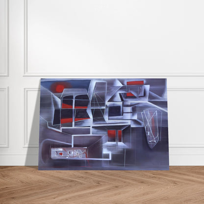 Night Subway - 1948 - Jimmy Ernst Brushed Aluminum Print - 70x100 cm / 28x40 inches | Jimmy Ernst Aluminum Print | Jimmy Ernst Prints