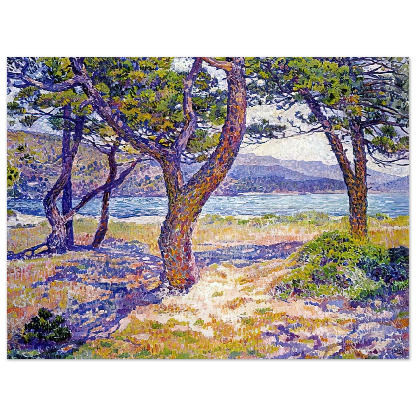Theo van Rysselberghe - IL MEDITERRANEO PRESSO LE LAVANDOU  75x100 cm / 30x40inches Fine Art Poster