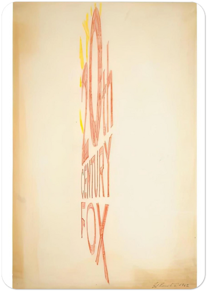 ANGLE STUDY LARGE TRADEMARK 1962 By Edward Ruscha Pack of 10 Post Cards | Edward Ruscha Post Cards | A6 (10.5 x 14.8 cm) - 4.1 x 5.8 inches