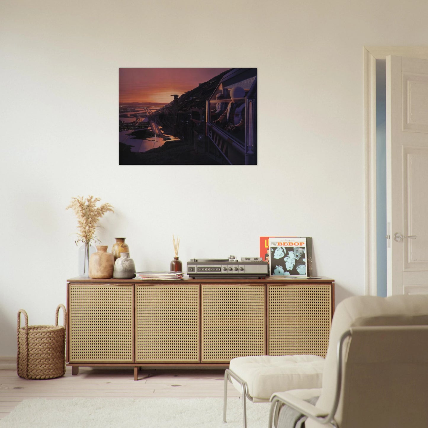 Syd Mead - Syd Mead Brushed Aluminum Print - 70x100 cm / 28x40 inches | Syd Mead Aluminum Print | Syd Mead Prints