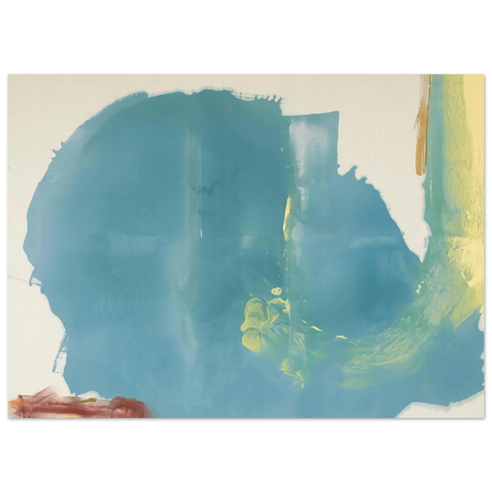 Helen Frankenthaler - Where Necessary - 1977 Wall art - 28x43  cm / XL (11x17 inches) - Premium Wooden Framed Poster With Fine Art Paper-canvas - White frame