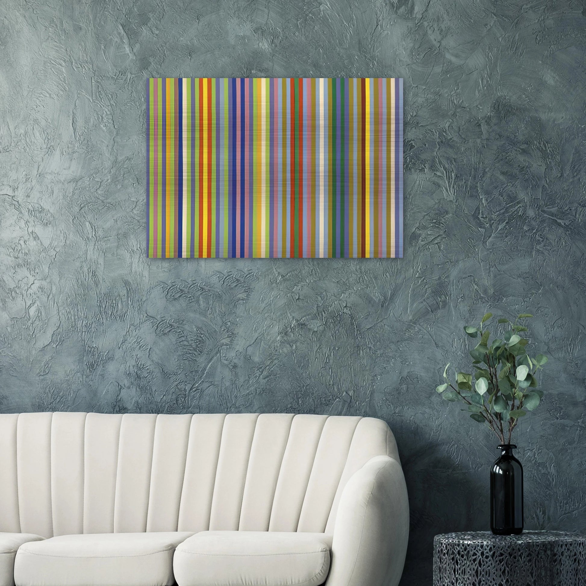 Lemon Ice - 1965 - Gene Davis Brushed Aluminum Print - 70x100 cm / 28x40 inches | Gene Davis Aluminum Print | Gene Davis Prints