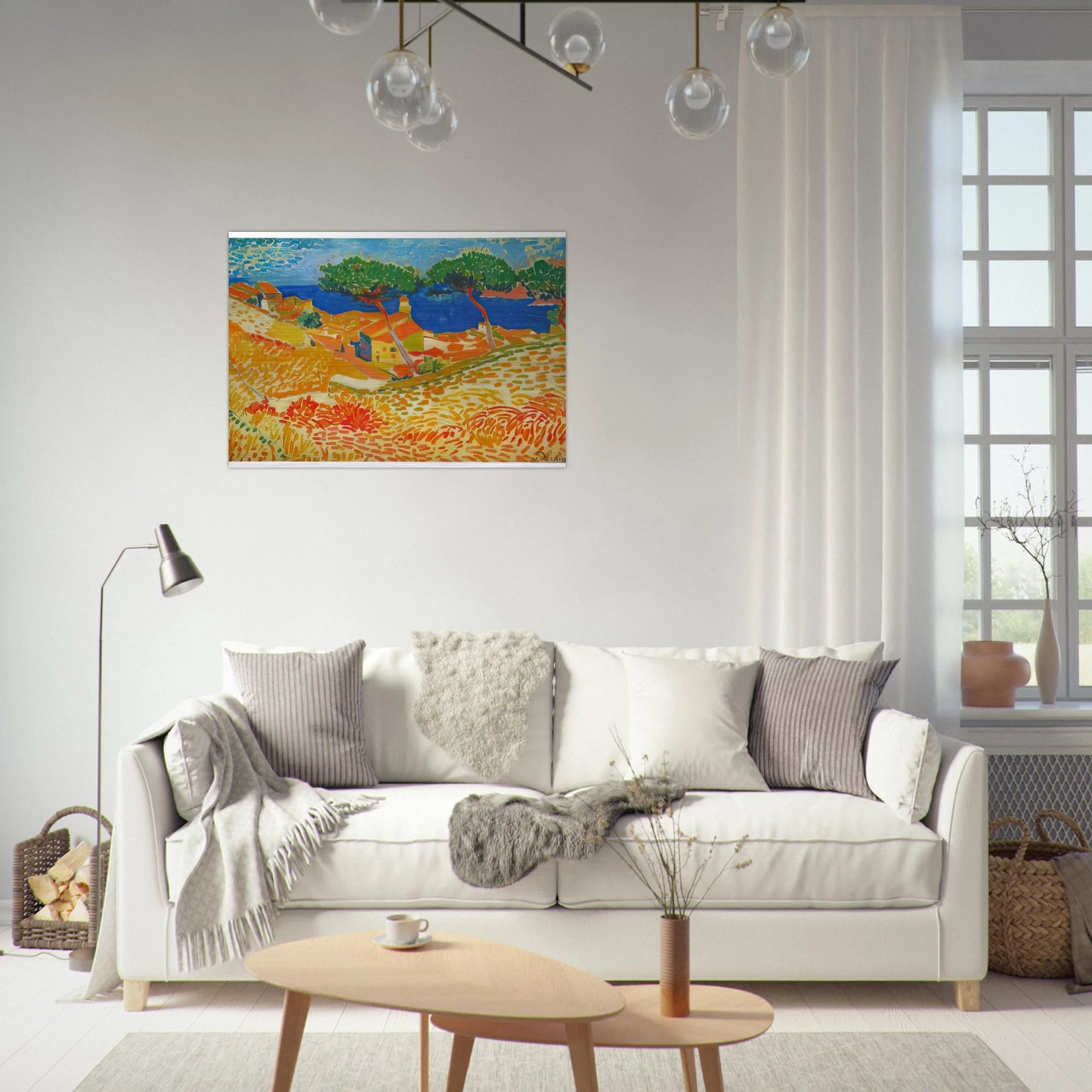 VIEW OF COLLIOURE 1905 - Andre Derain Brushed Aluminum Print - 70x100 cm / 28x40 inches | Andre Derain Aluminum Print | Andre Derain Prints