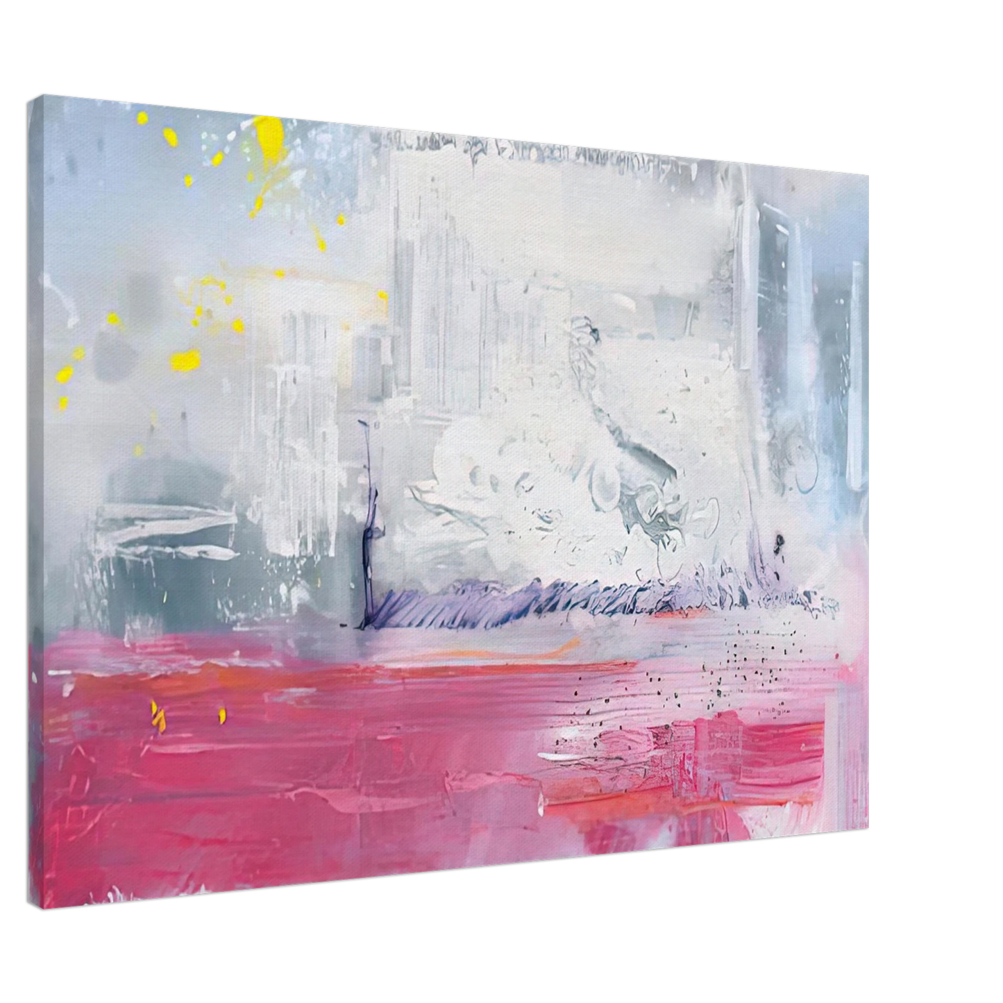 Helen Frankenthaler - Hot Ice, 1990- Wall Art - 30x40 cm / 12x16 inches - Premium Wooden Framed Poster With Fine Art Paper-canvas - Black frame
