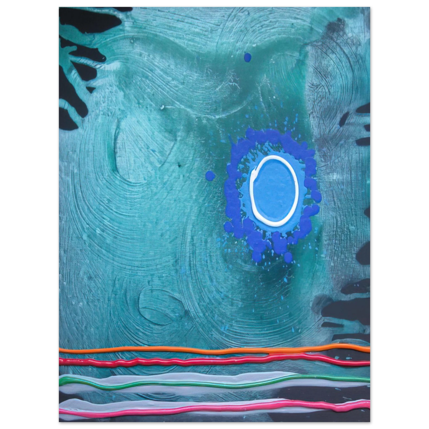 John Hoyland - Blue Moon - 2006  75x100 cm / 30x40inches Fine Art Poster