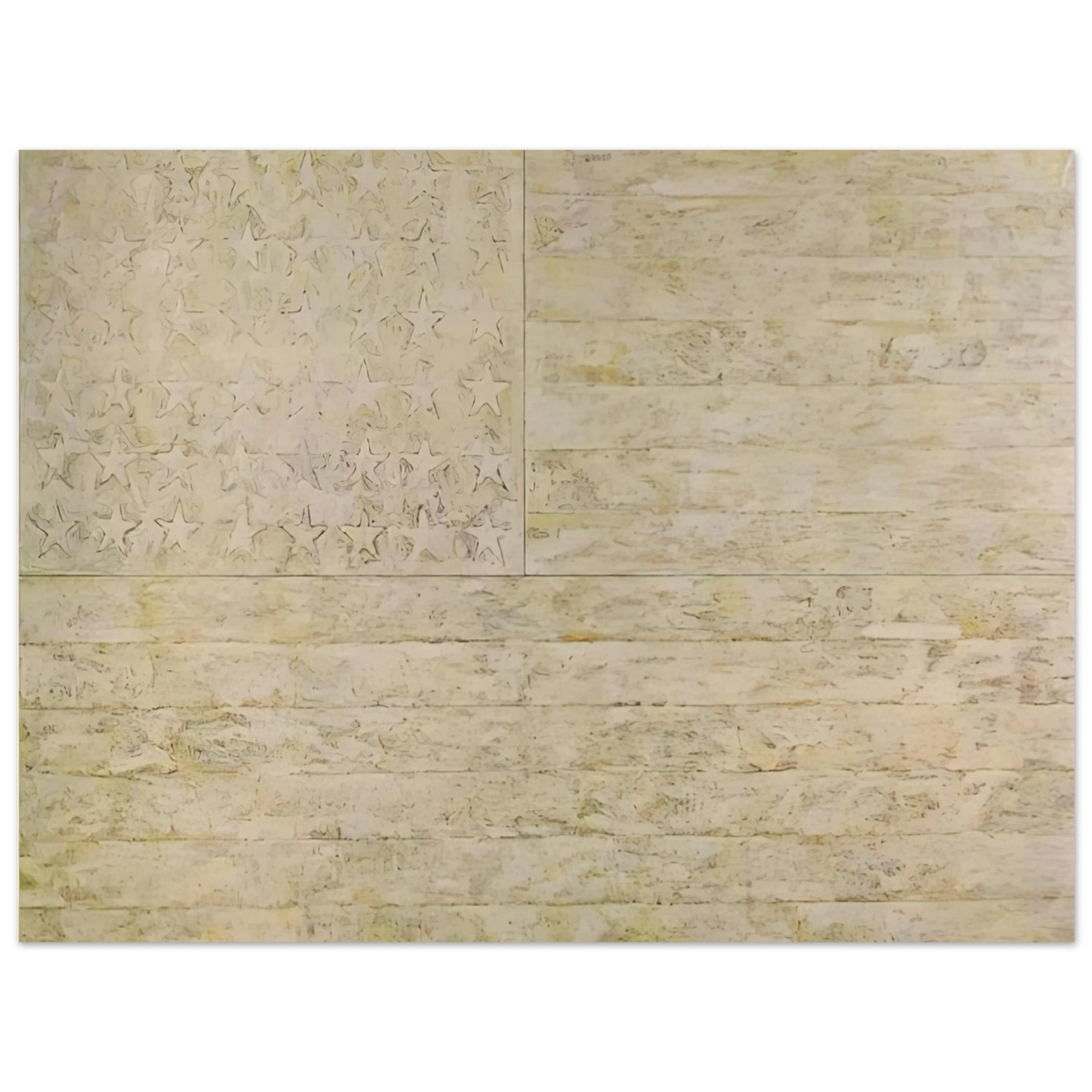 Jasper Johns - WHITE FLAG  75x100 cm / 30x40inches Fine Art Poster