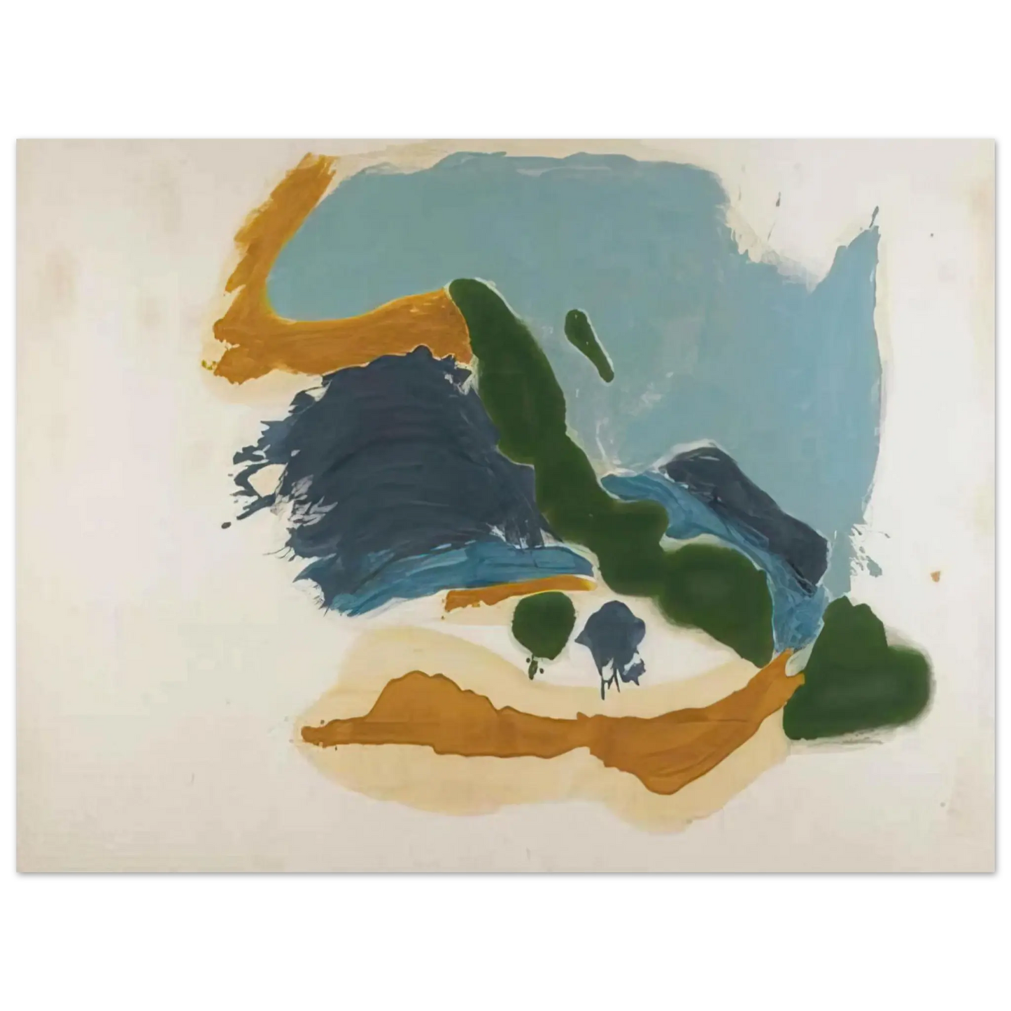 Helen Frankenthaler - Tuscany - 1963 Wall art - 15x20 cm / 6x8 Inches - Premium Wooden Framed Poster With Fine Art Paper - Black frame