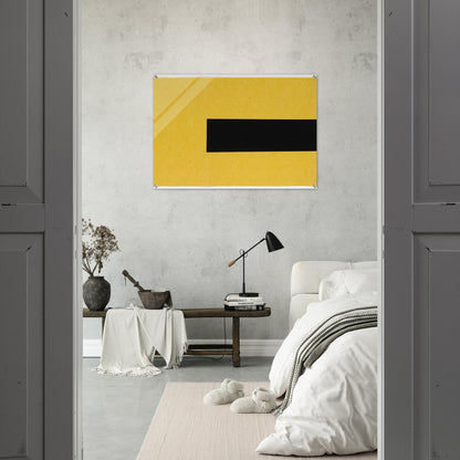 Black and Yellow from the series Line Form Color - Ellsworth Kelly Acrylic Print - 70x100 cm / 28x40″ inches