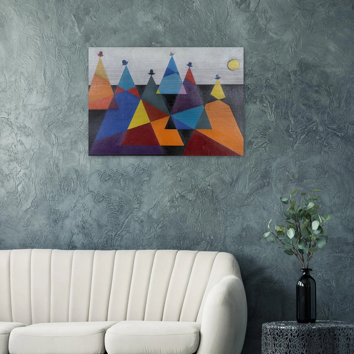 Untitled Mountains - 1955 - Omar Rayo Brushed Aluminum Print - 70x100 cm / 28x40 inches | Omar Rayo Aluminum Print | Omar Rayo Prints