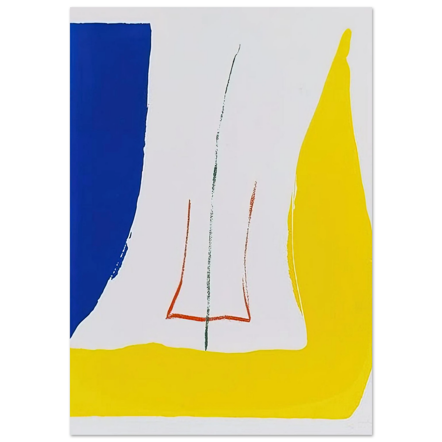 Helen Frankenthaler - Sun Corner - 1968 Wall art - 20x25 cm / 8x10 inches - Fine Art Poster-canvas - -