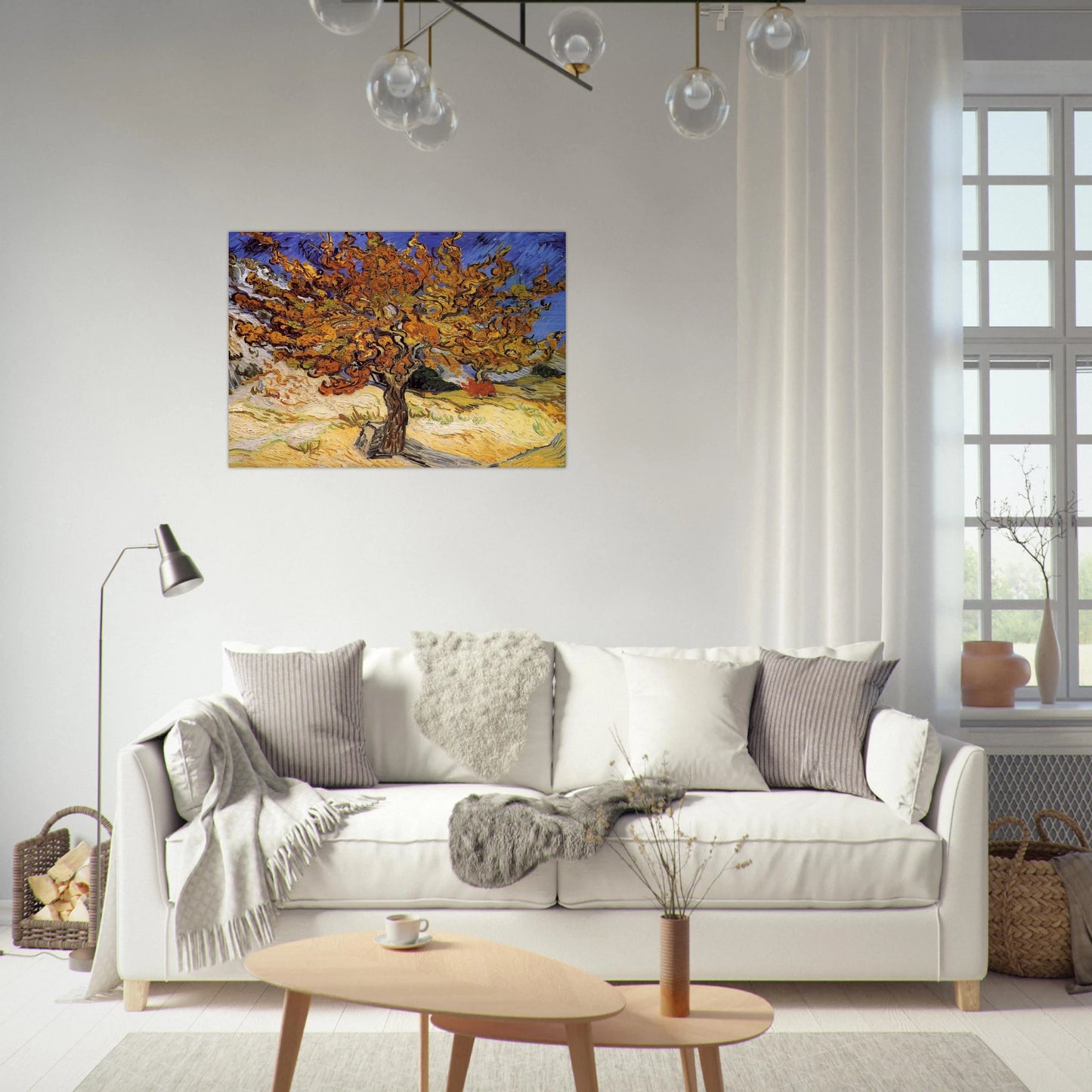 Mulberry Tree - Vincent van Gogh Brushed Aluminum Print - 70x100 cm / 28x40 inches | Vincent van Gogh Aluminum Print | Vincent van Gogh Prints
