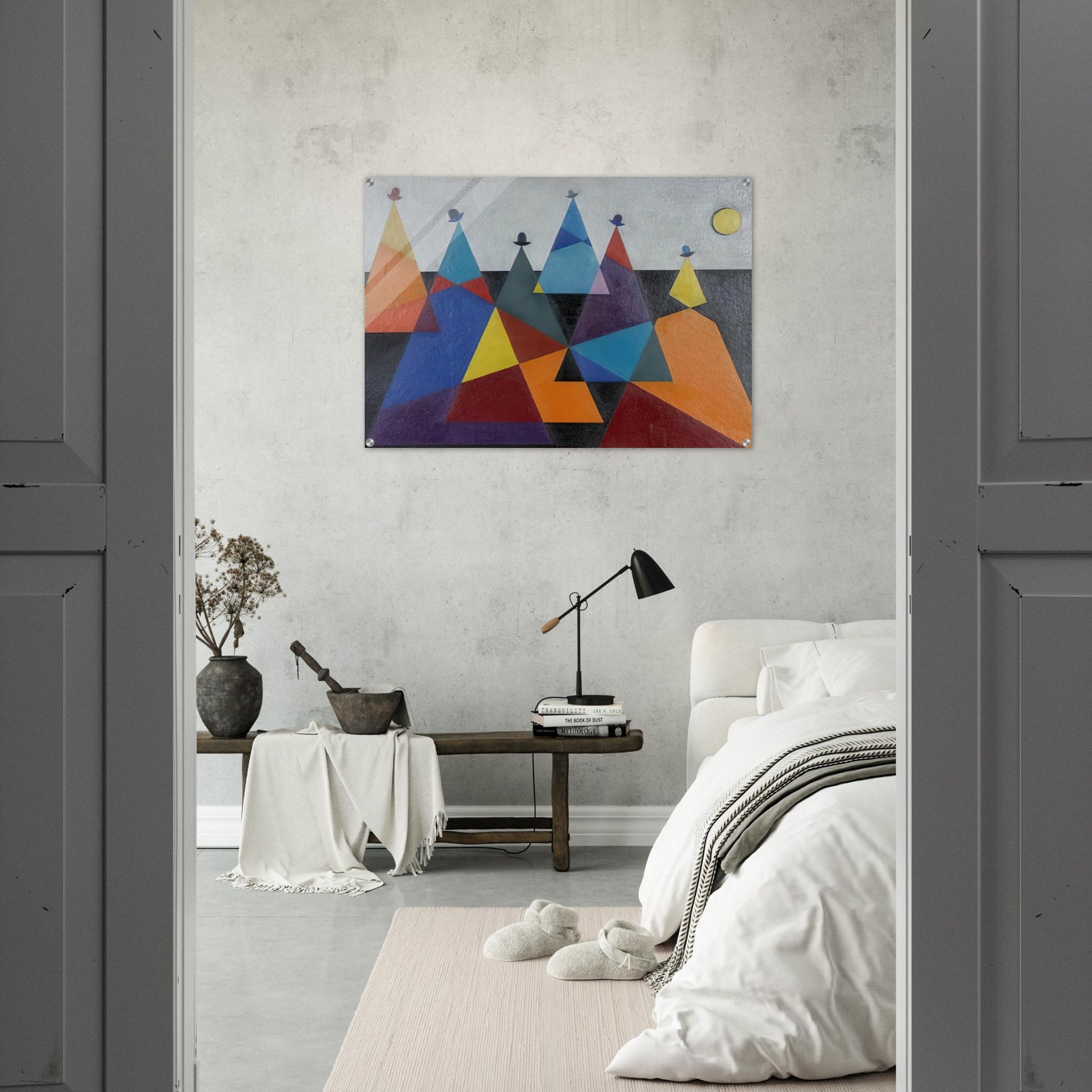 Untitled Mountains - 1955 - Omar Rayo Acrylic Print - 70x100 cm / 28x40″ inches | Omar Rayo Wall Art | Omar Rayo Prints