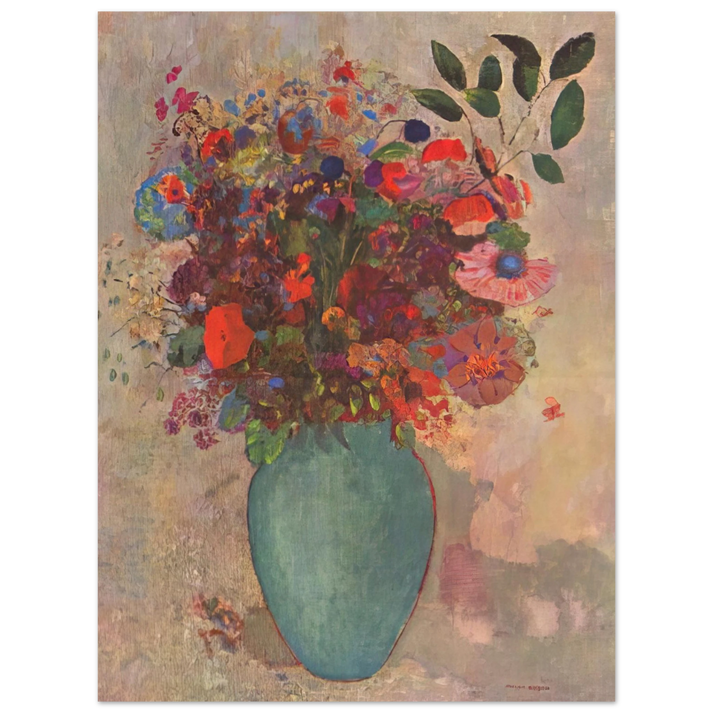 Odilon Redon - THE TURQUOISE VASE  75x100 cm / 30x40inches Fine Art Poster