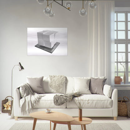 Split Cube - 1962 - Jeremy Moon Brushed Aluminum Print - 70x100 cm / 28x40 inches | Jeremy Moon Aluminum Print | Jeremy Moon Prints