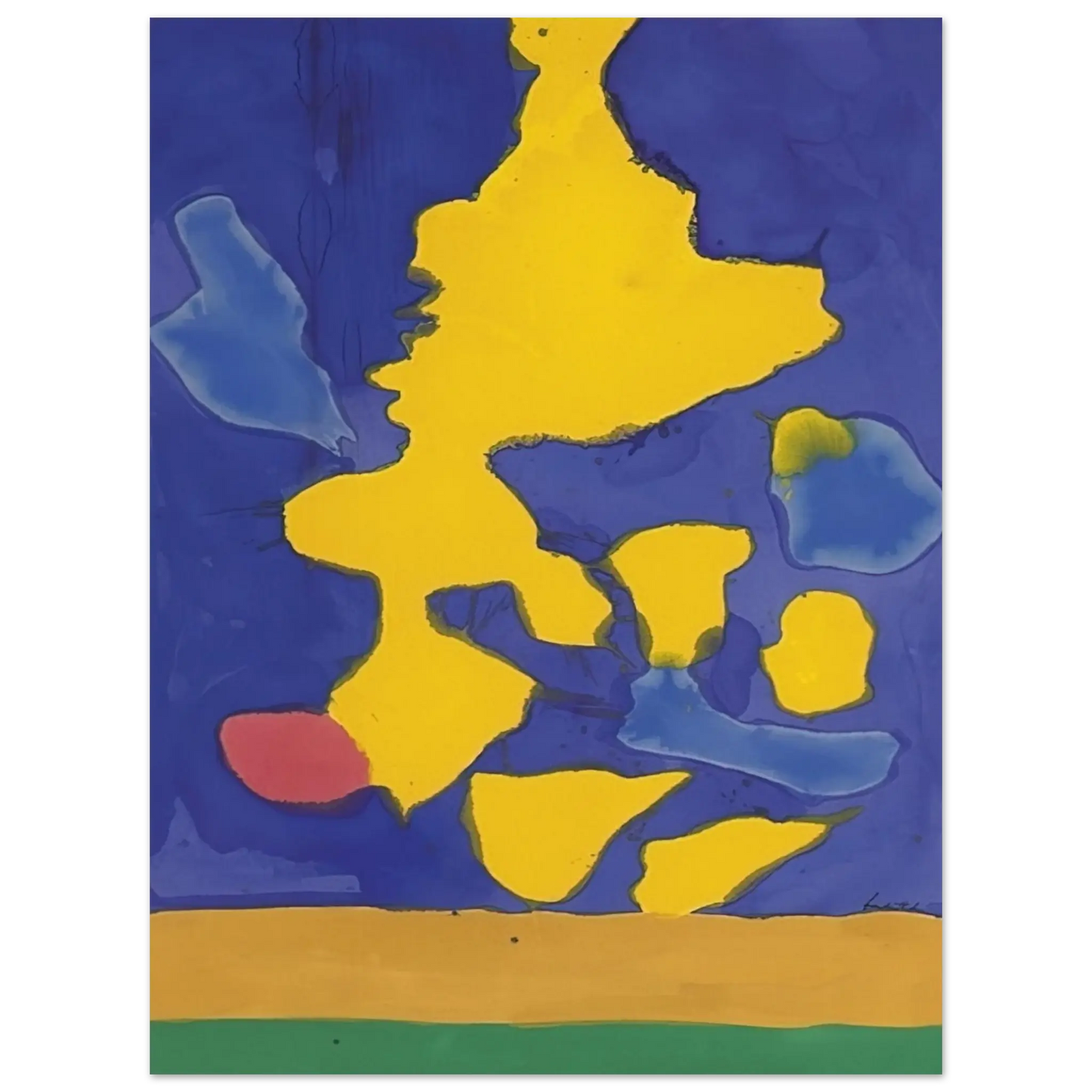 Helen Frankenthaler - Saturn Revisited - 1964 Wall art - 40x50 cm / 16x20 Inches - Fine Art Poster - -