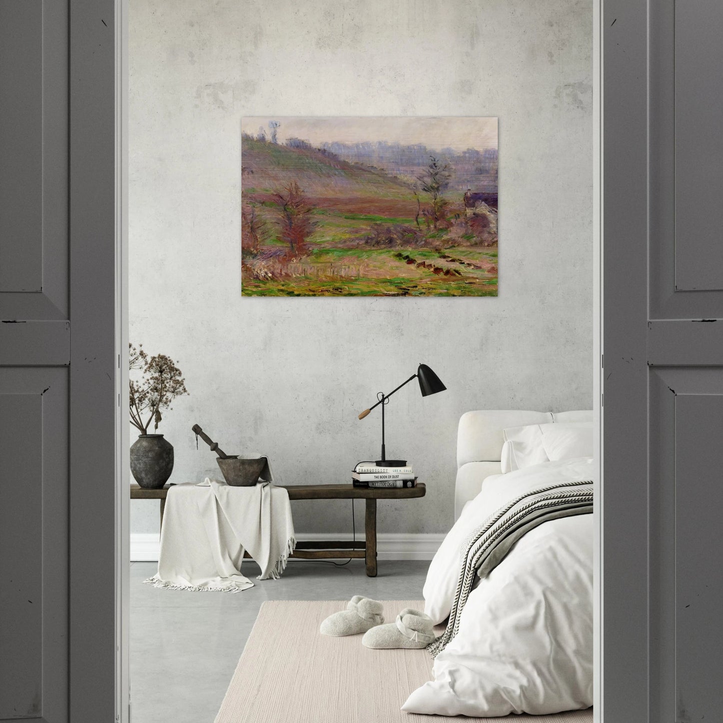Valley of Falaise - claude monet Brushed Aluminum Print - 70x100 cm / 28x40 inches | claude monet Aluminum Print | claude monet Prints