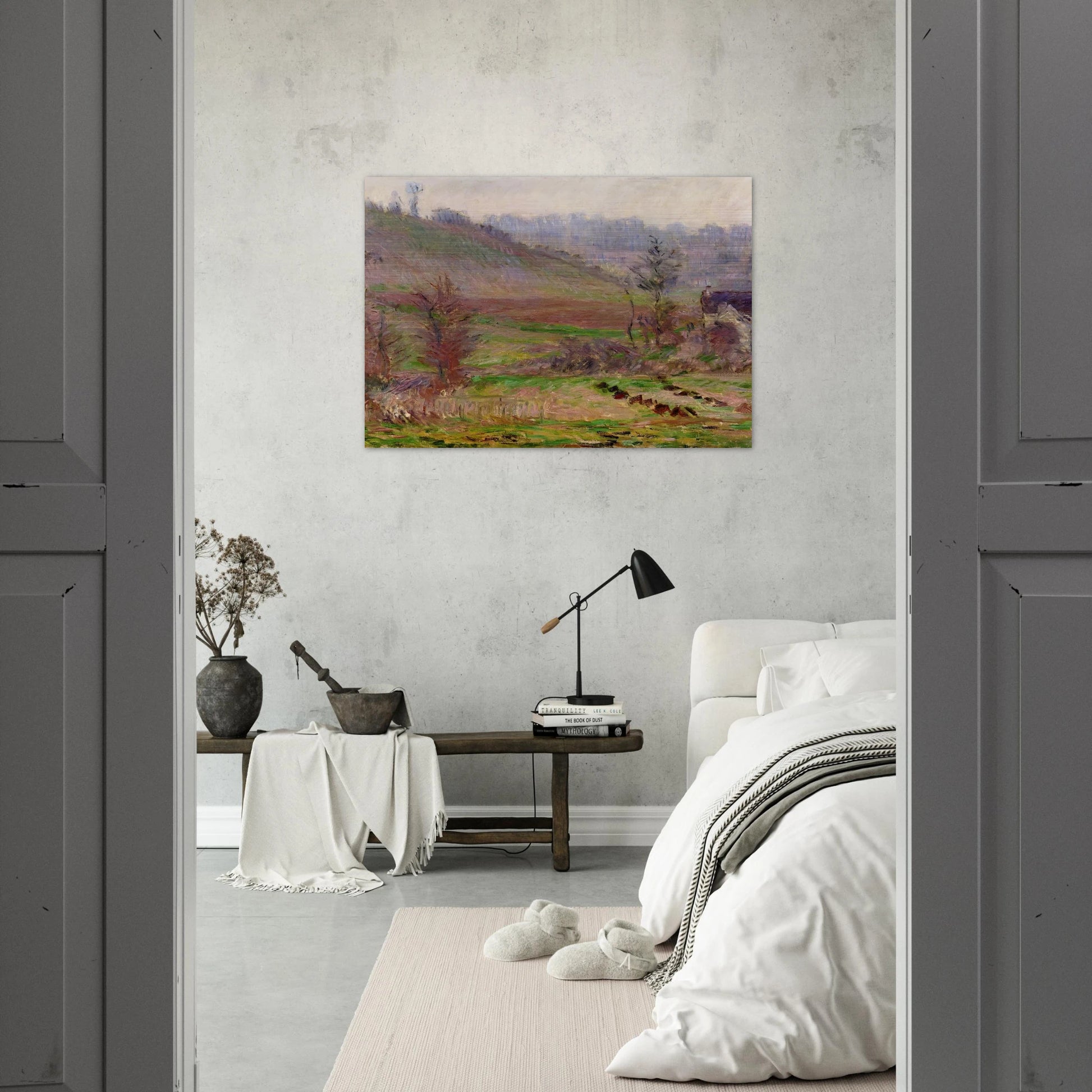 Valley of Falaise - claude monet Brushed Aluminum Print - 70x100 cm / 28x40 inches | claude monet Aluminum Print | claude monet Prints