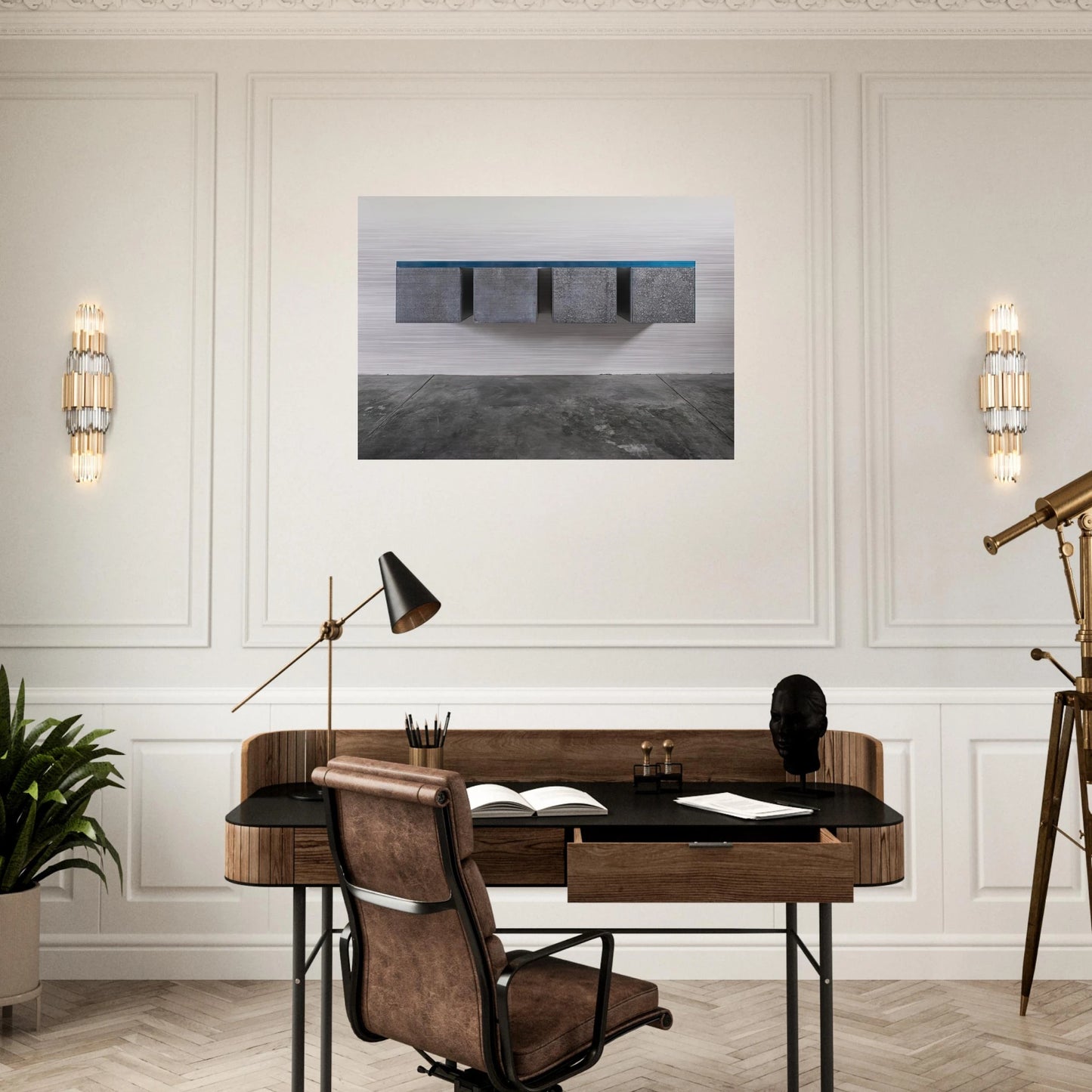 To Susan Buckwalter - 1964 - Donald Judd Brushed Aluminum Print - 70x100 cm / 28x40 inches | Donald Judd Aluminum Print | Donald Judd Prints