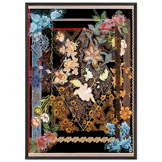 Gates of Paradise - 1980 - Miriam Schapiro 70x100 cm / 28x40 inches Framed Art Print – Black Wooden Frame