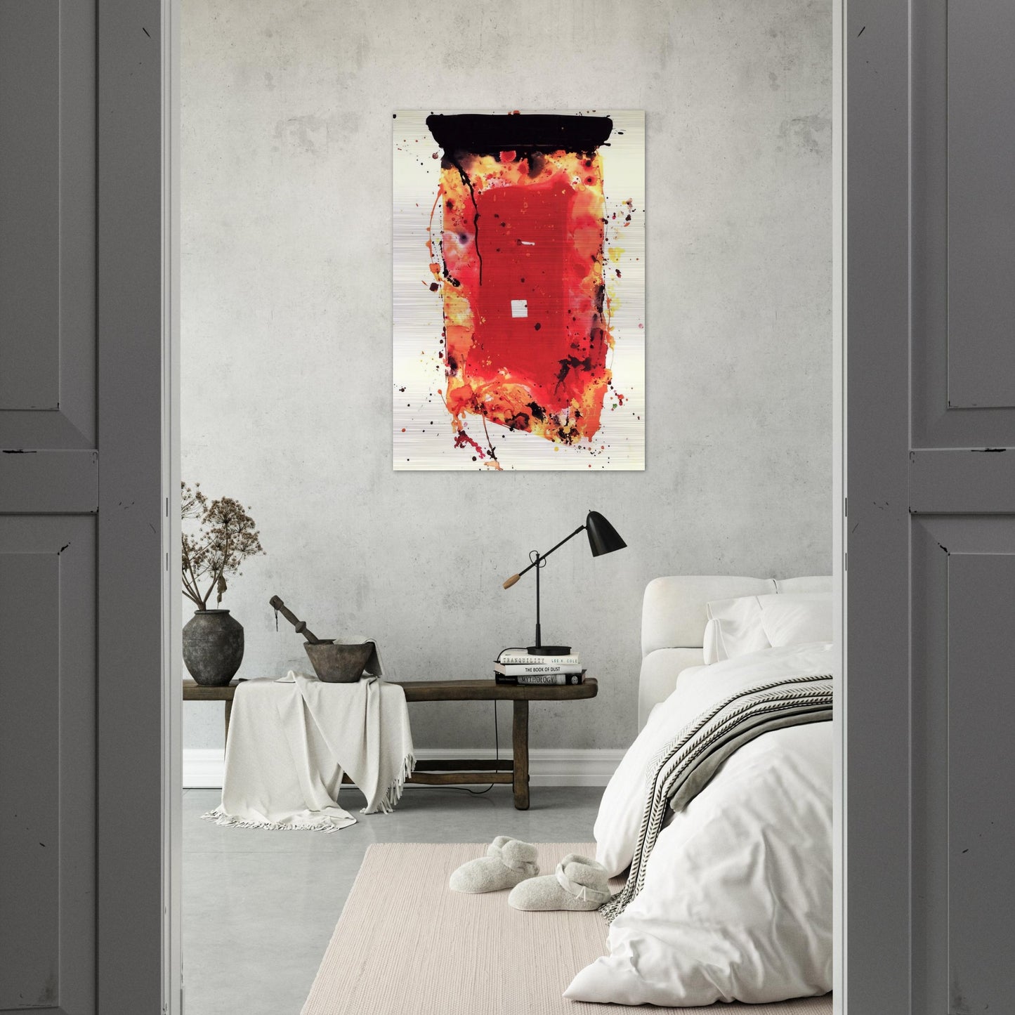 Flash Point - Sam Francis Brushed Aluminum Print - 70x100 cm / 28x40 inches | Sam Francis Aluminum Print | Sam Francis Prints