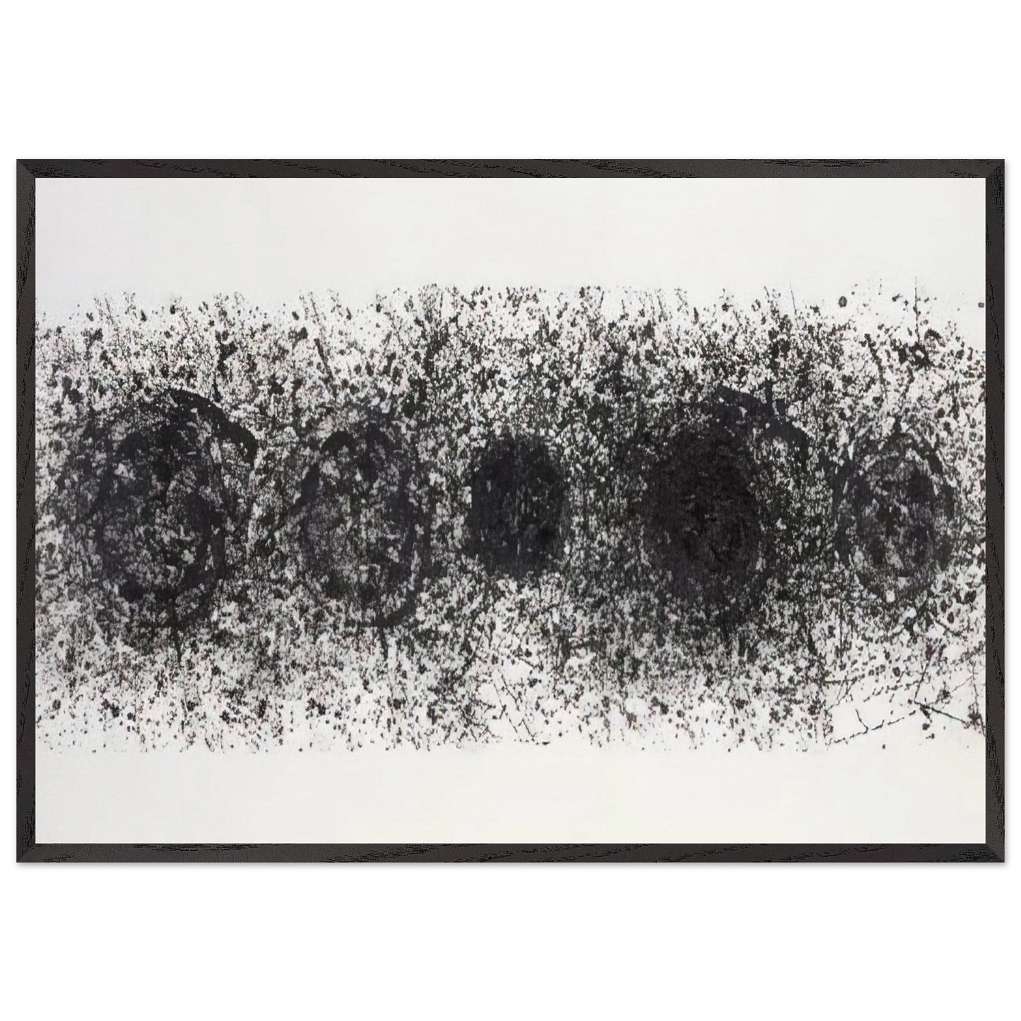 Straight Line of the Sun  L L187  - Sam Francis 70x100 cm / 28x40 inches Framed Art Print – Black Wooden Frame