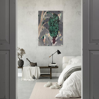 A Banana Garden Of Xishuangbanna - 1978 - Wu Guanzhong Brushed Aluminum Print - 70x100 cm / 28x40 inches | Wu Guanzhong Aluminum Print | Wu Guanzhong Prints