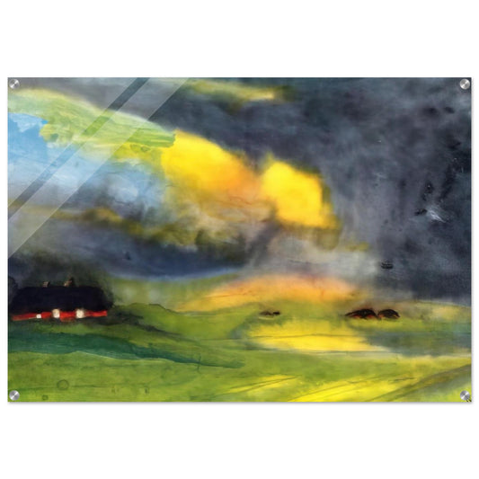 Colored sky above the Marais - Emil Nolde Acrylic Print - 70x100 cm / 28x40″ inches | Emil Nolde Wall Art | Emil Nolde Prints
