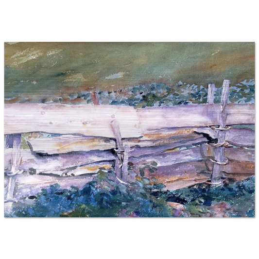 The Fence - John Singer Sargent Brushed Aluminum Print - 70x100 cm / 28x40 inches | John Singer Sargent Aluminum Print | John Singer Sargent Prints