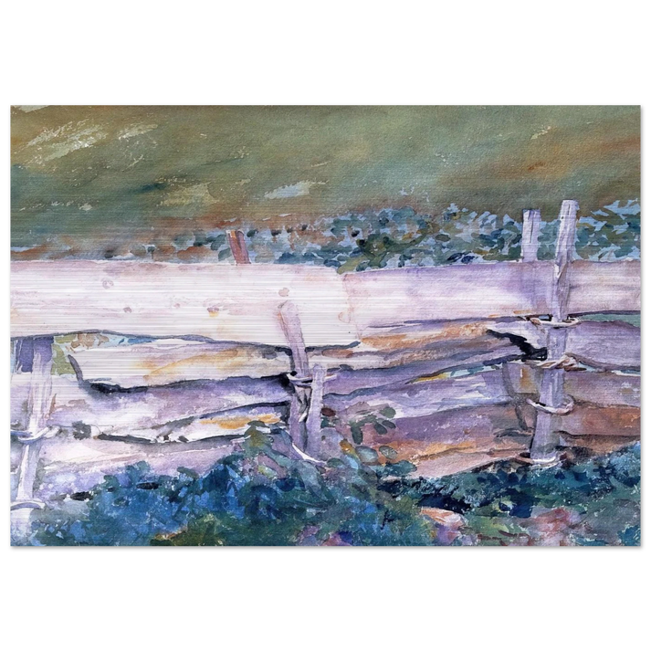 The Fence - John Singer Sargent Brushed Aluminum Print - 70x100 cm / 28x40 inches | John Singer Sargent Aluminum Print | John Singer Sargent Prints