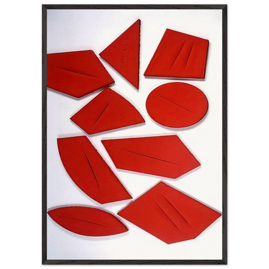 I quanta - 1960 - Lucio Fontana 70x100 cm / 28x40 inches Framed Art Print – Black Wooden Frame
