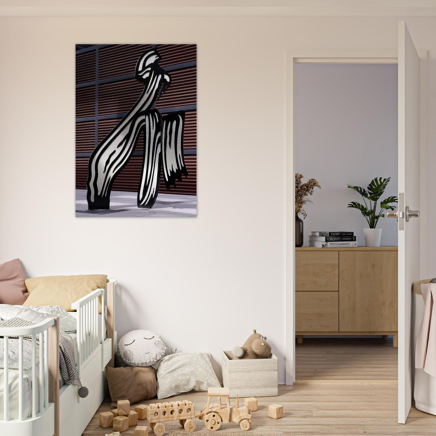BRUSHSTROKE 1996 - Roy Lichtenstein Brushed Aluminum Print - 70x100 cm / 28x40 inches | Roy Lichtenstein Aluminum Print | Roy Lichtenstein Prints