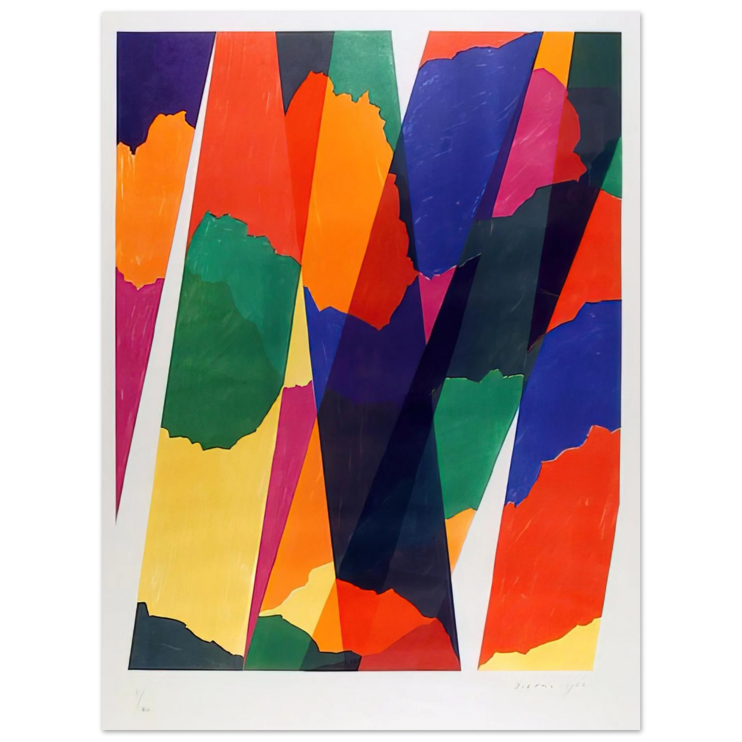 Piero Dorazio - Wait - Untitled XIX - 1968  75x100 cm / 30x40inches Fine Art Poster