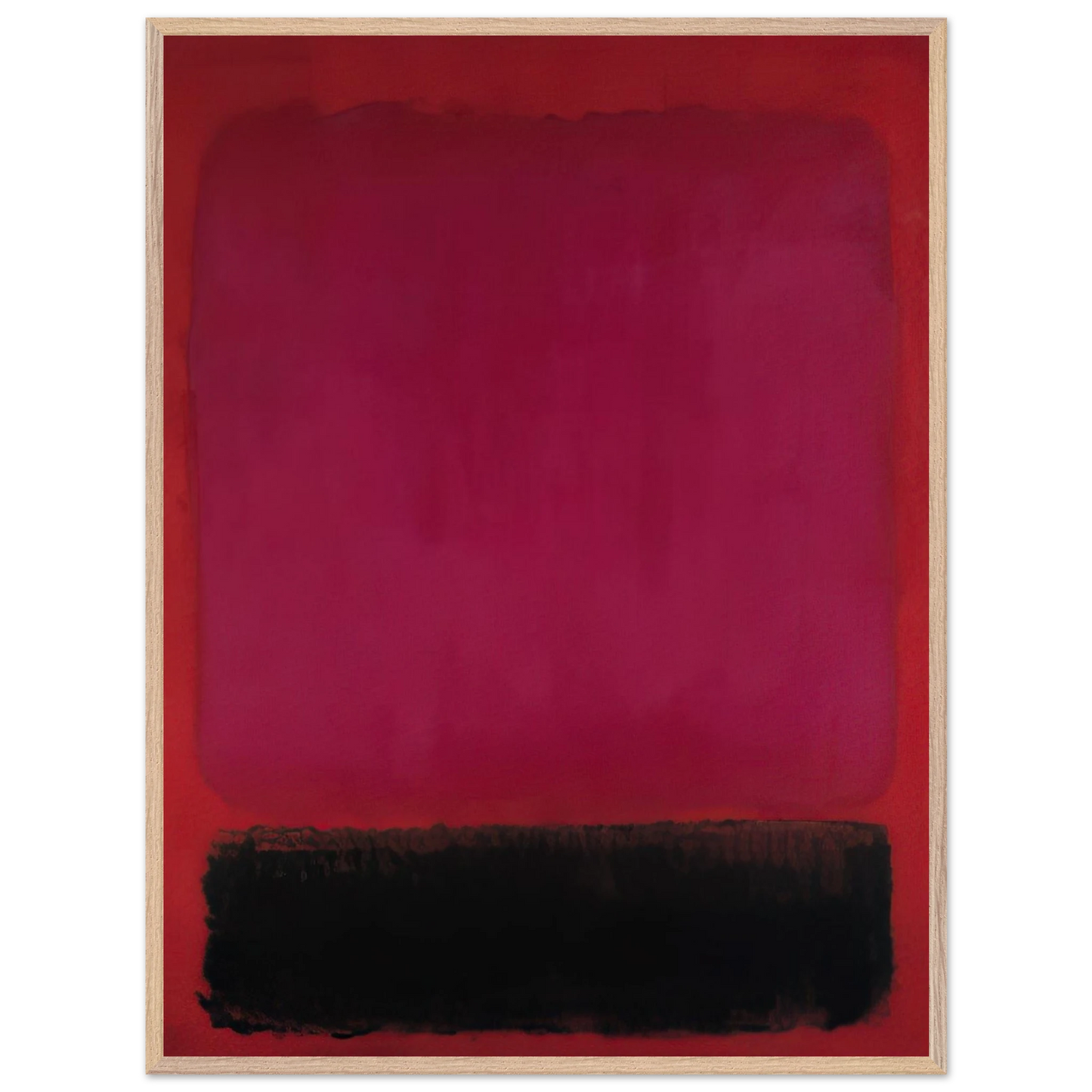 Mark Rothko - Untitled - 1967 Wall Art - 60x80 cm / 24x32 inches - Premium Wooden Framed Poster With Fine Art Paper-canvas - Black frame
