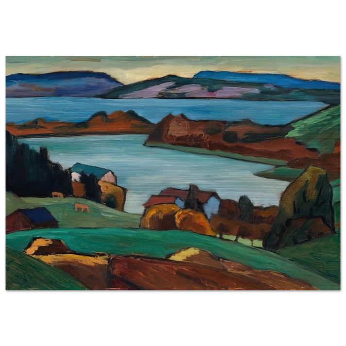 STAFFELSEE 1934 - Gabriele Munter Brushed Aluminum Print - 70x100 cm / 28x40 inches | Gabriele Munter Aluminum Print | Gabriele Munter Prints